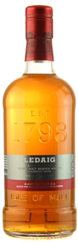 Ledaig 18 Year Sherry Cask Finish Single Malt Scoth Whisky Front Bottle Shot