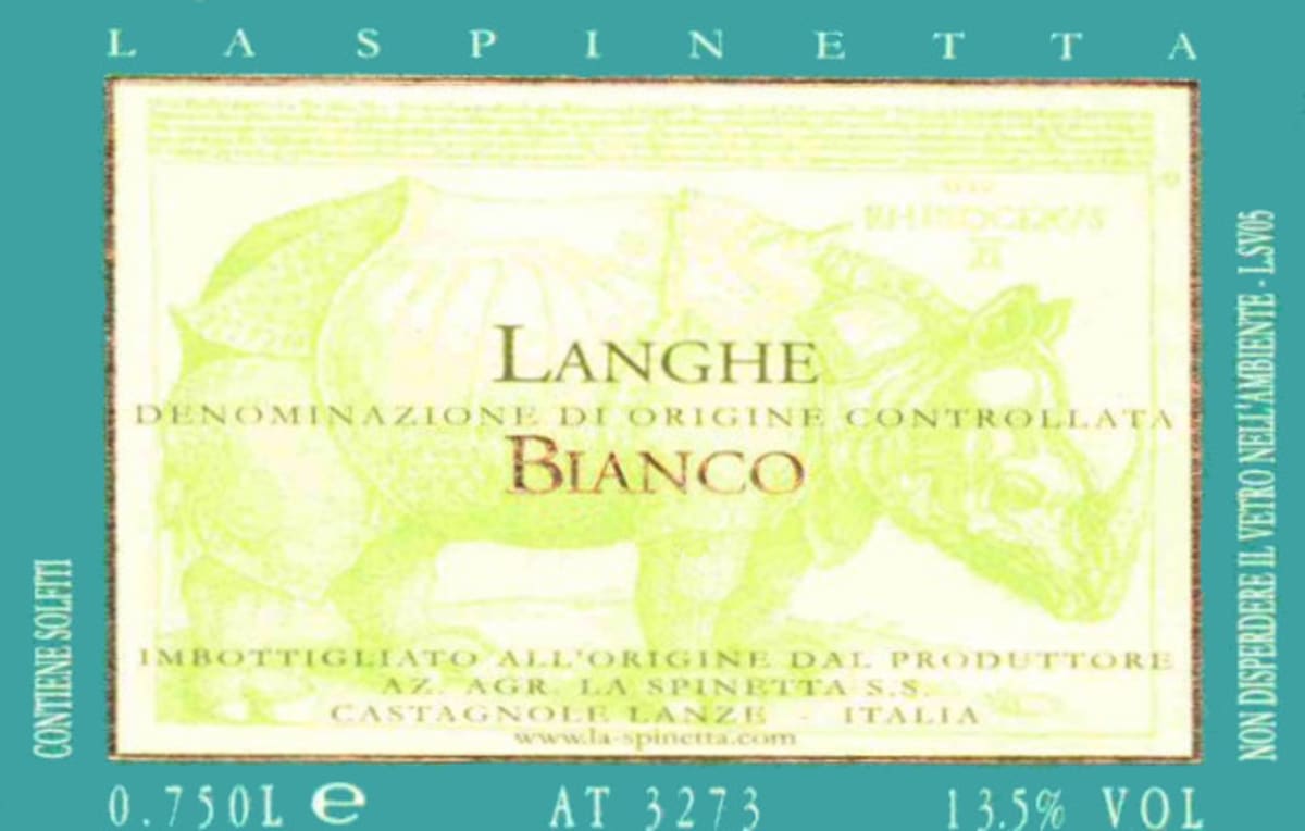 La Spinetta Langhe Bianco 2012 Front Label