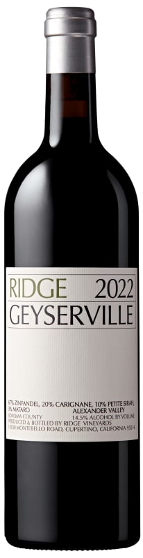Ridge Geyserville 2022 Front Bottle Shot