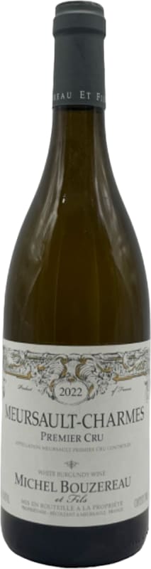 Michel Bouzereau Meursault Charmes Premier Cru 2022 Front Bottle Shot