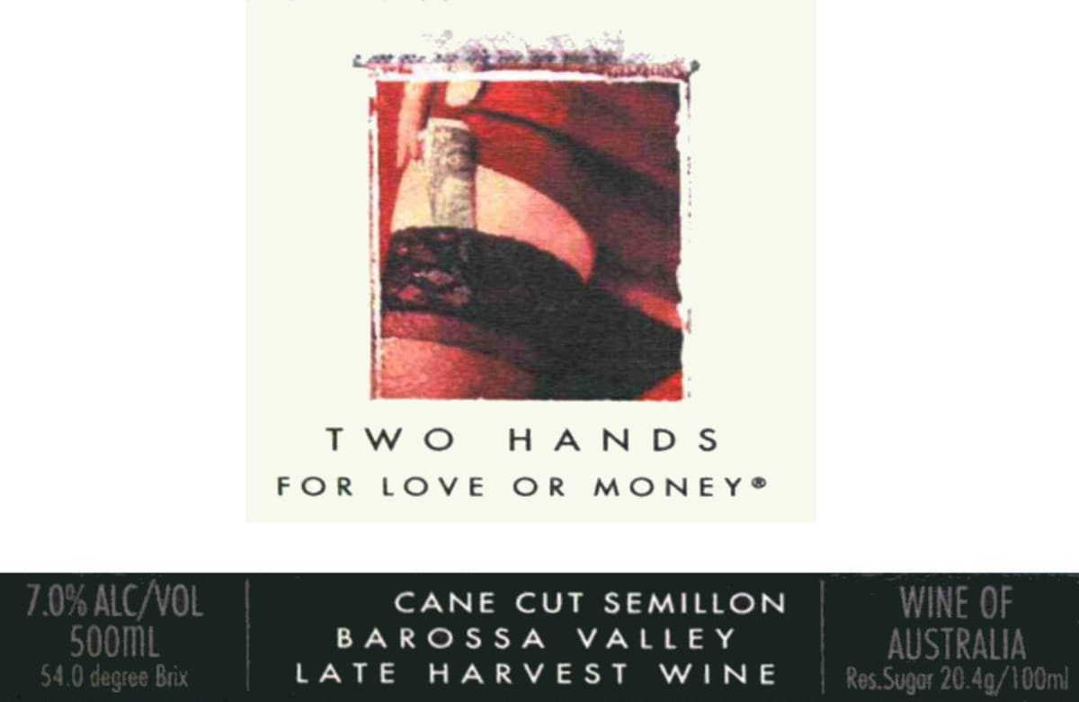 Two Hands For Love Or Money Cane Cut Semillon 2012 Front Label