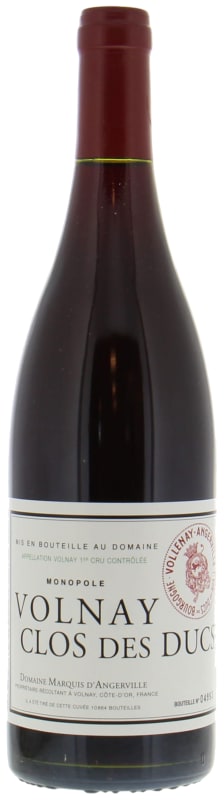Domaine Marquis d'Angerville Volnay Clos des Ducs Premier Cru Monopole 2022 Front Bottle Shot