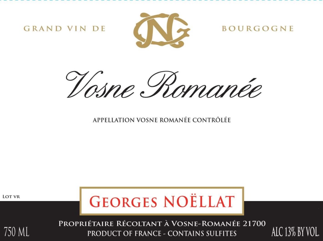 Domaine Georges Noellat Vosne-Romanee 2018 Front Label