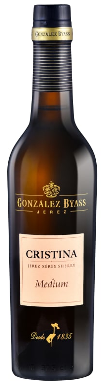 Gonzalez Byass Cristina Medium Pedro Ximenez Sherry (375ML half-bottle) Front Bottle Shot