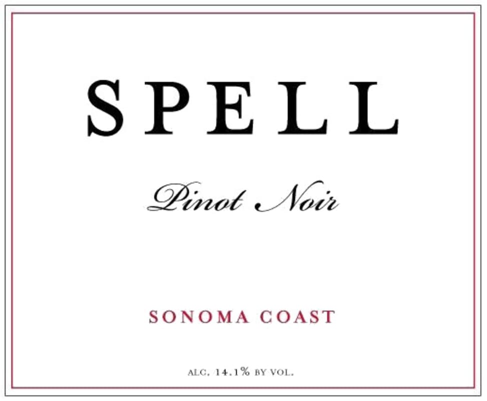 Spell Estate Pinot Noir 2013 Front Label