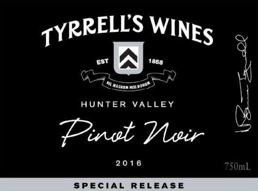 Tyrrell's Special Release Pinot Noir 2016 Front Label