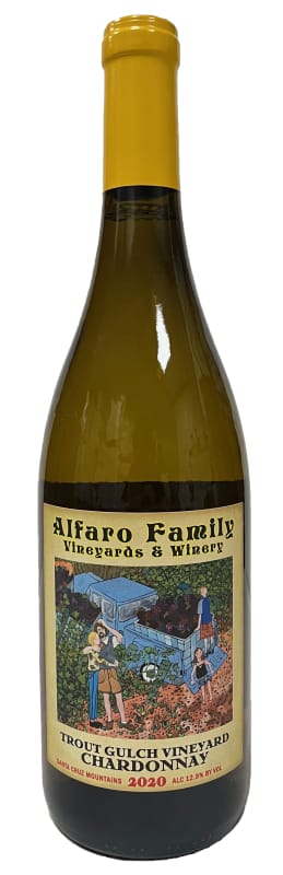 Alfaro Family Trout Gulch Vineyard Chardonnay 2020 Front Bottle Shot