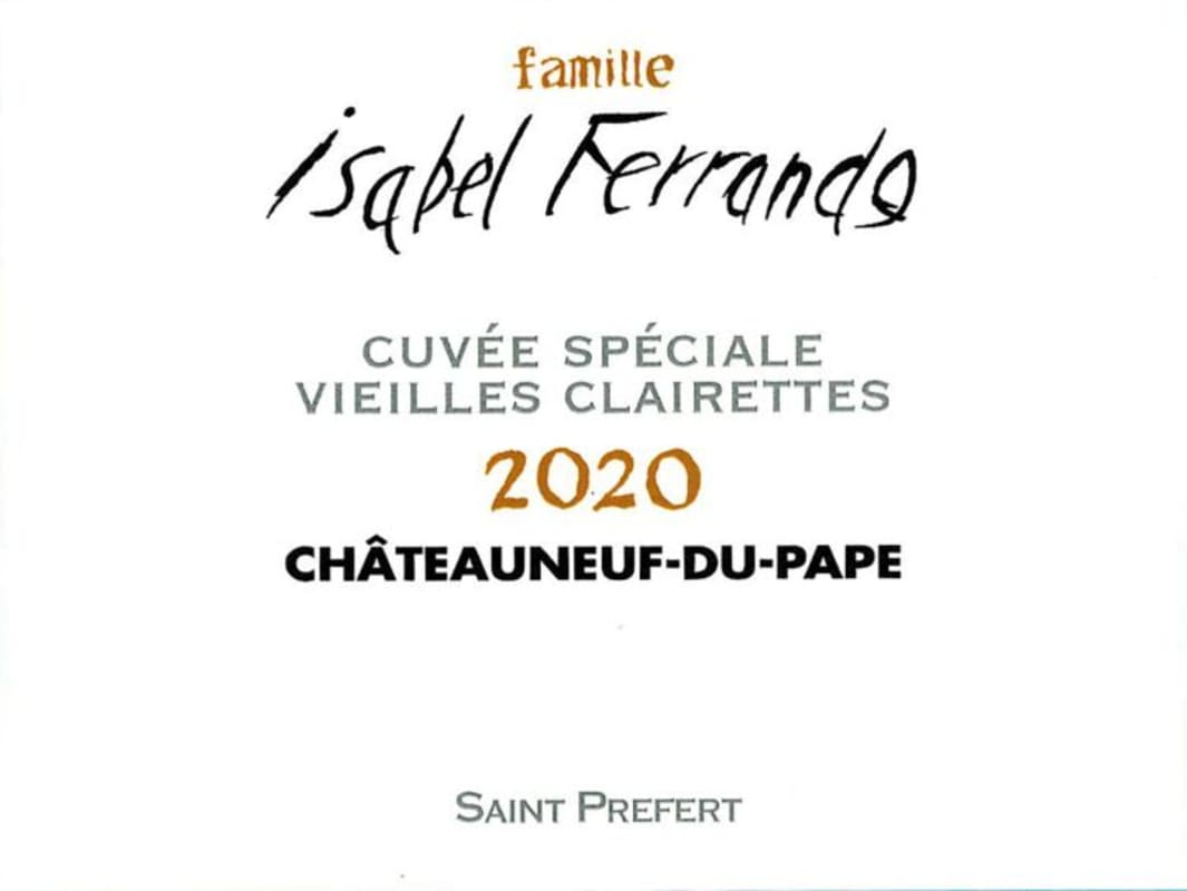 Domaine Saint Prefert Chateauneuf-du-Pape Blanc Cuvee Speciale Vieilles Clairettes (1.5 Liter) 2020 Front Label