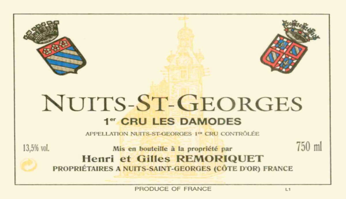 Henri & Gilles Remoriquet Nuits-Saint-Georges Les Damodes 1er Cru 2014 Front Label
