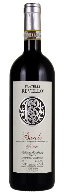 Fratelli Revello Barolo Gattera 2016 Front Bottle Shot