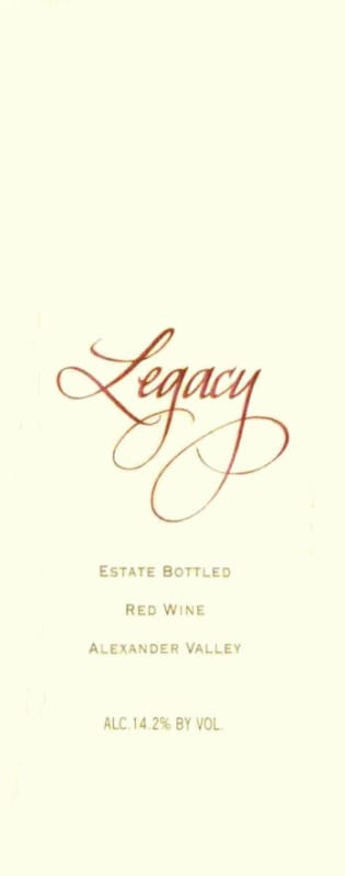 Stonestreet Alexander Mountain Estate Legacy Red 1997 Front Label