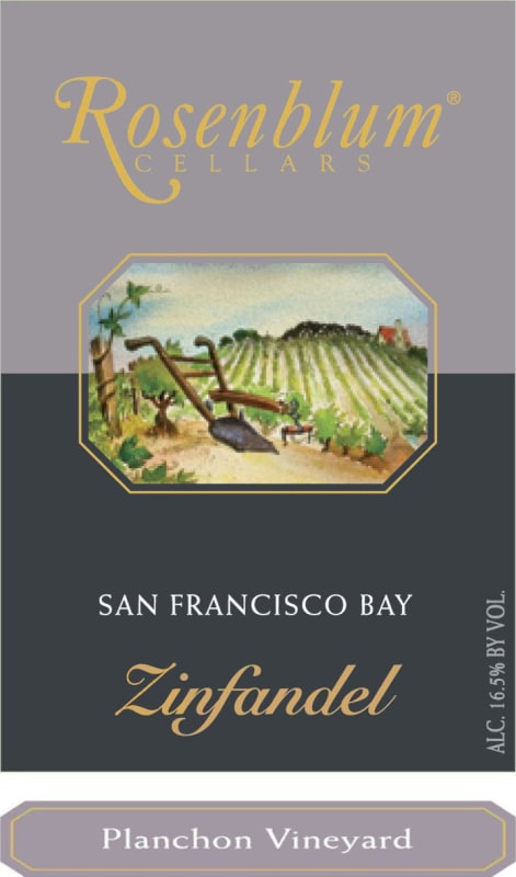 Rosenblum Cellars Planchon Vineyard Zinfandel 2009 Front Label