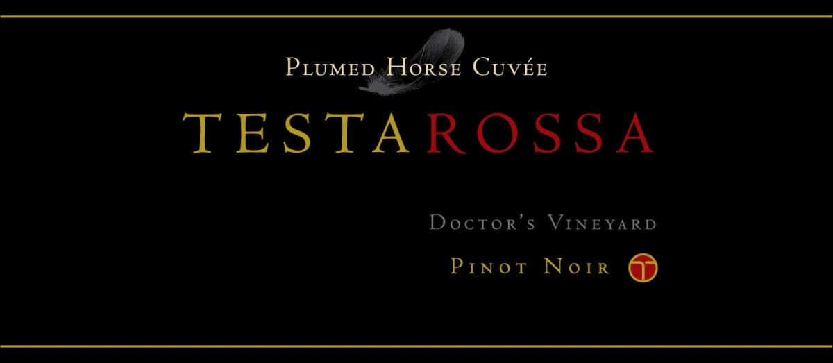Testarossa Plumed Horse Cuvee Doctor's Vineyard Pinot Noir 2014 Front Label