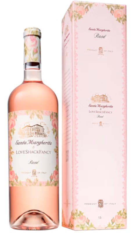Santa Margherita x LoveShackFancy Rose (1.5 Liter Magnum) with Gift Box 2024 Front Bottle Shot