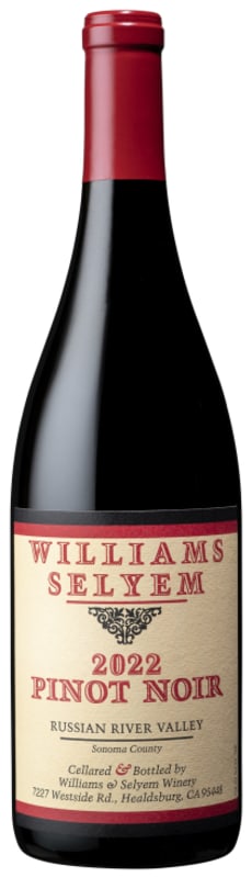 Williams Selyem Russian River Valley Pinot Noir 2022 Front Bottle Shot