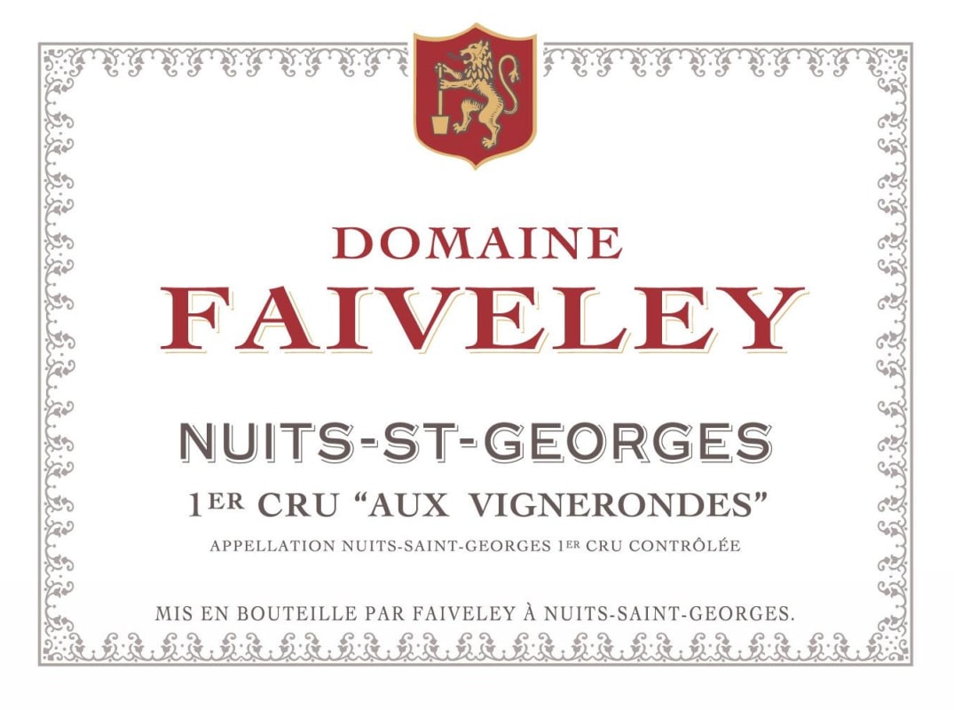 Faiveley Nuits-St-Georges Aux Vignerondes Premier Cru 1998 Front Label