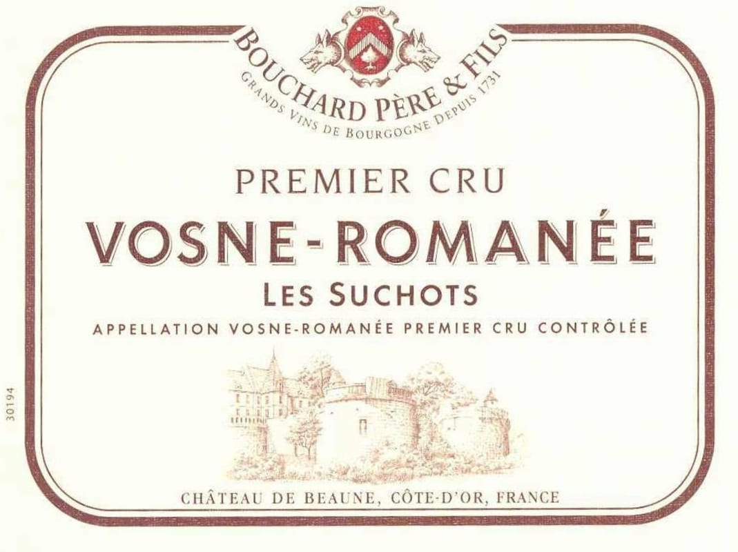 Bouchard Pere & Fils Vosne-Romanee Les Suchots Premier Cru 2008 Front Label