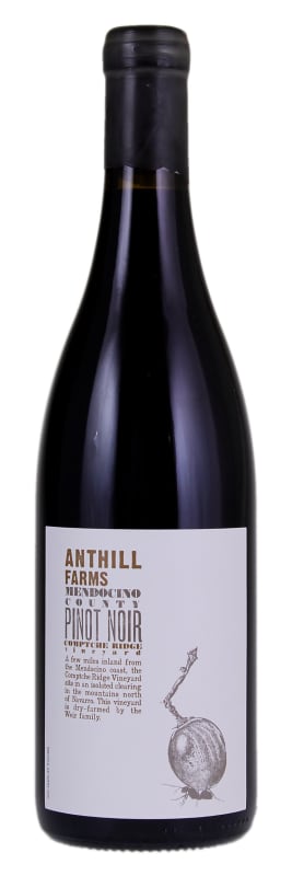 Anthill Farms Comptche Ridge Vineyard Pinot Noir 2018 Front Bottle Shot