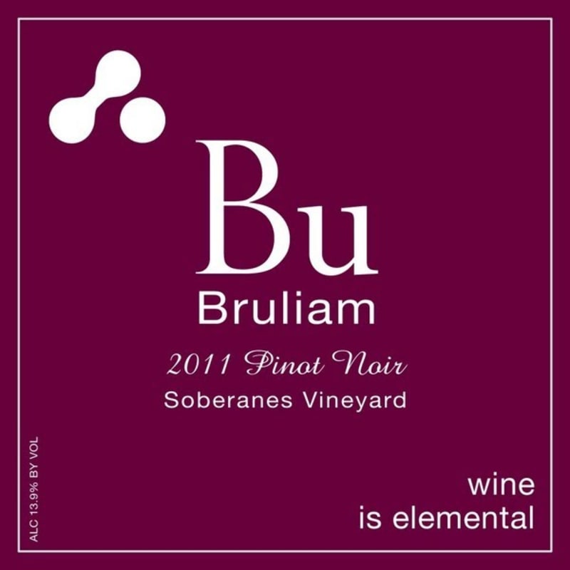Bruliam Wines Soberanes Vineyard Pinot Noir 2011 Front Label