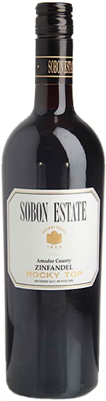 Sobon Estate Rocky Top Zinfandel 2022 Front Bottle Shot