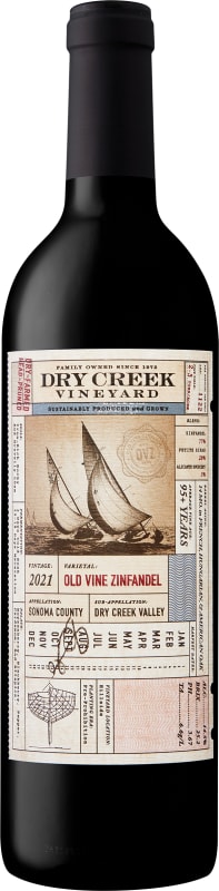 Dry Creek Vineyard Old Vine Zinfandel 2021 Front Bottle Shot
