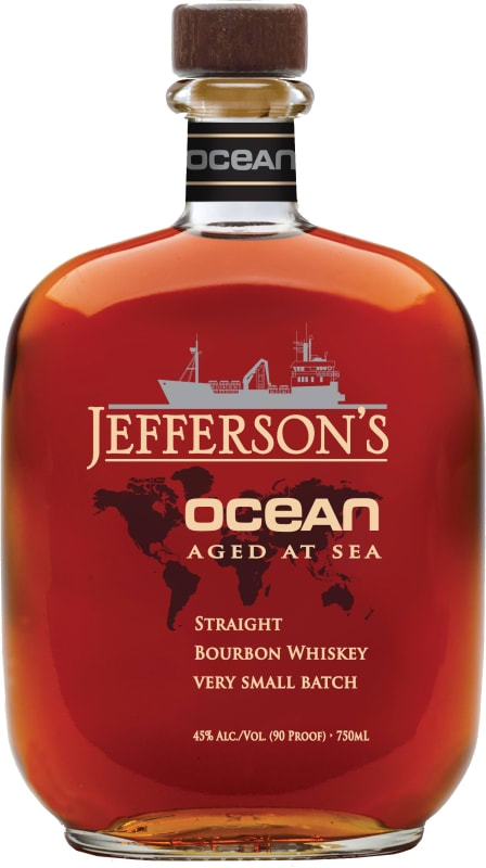 Jefferson's Ocean Aged at Sea Voyage 24 Bourbon Whiskey Front Bottle Shot