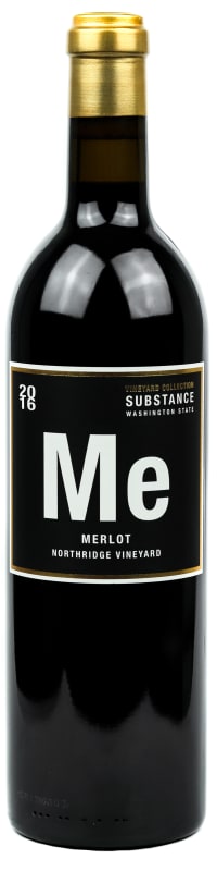 Substance Vineyard Collection Northridge Merlot 2016 Front Bottle Shot