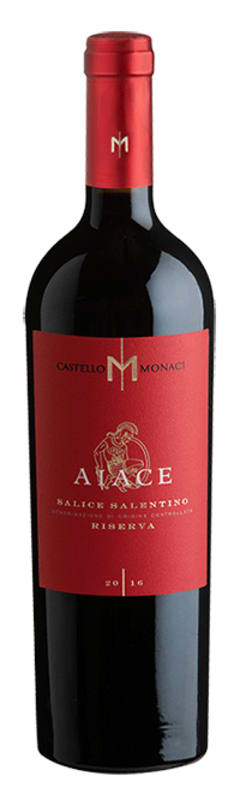 Castello Monaci Aiace Salice Salentino Riserva 2019 Front Bottle Shot