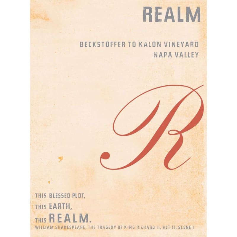 Realm Cellars Beckstoffer To Kalon Cabernet Sauvignon 2006 Front Label