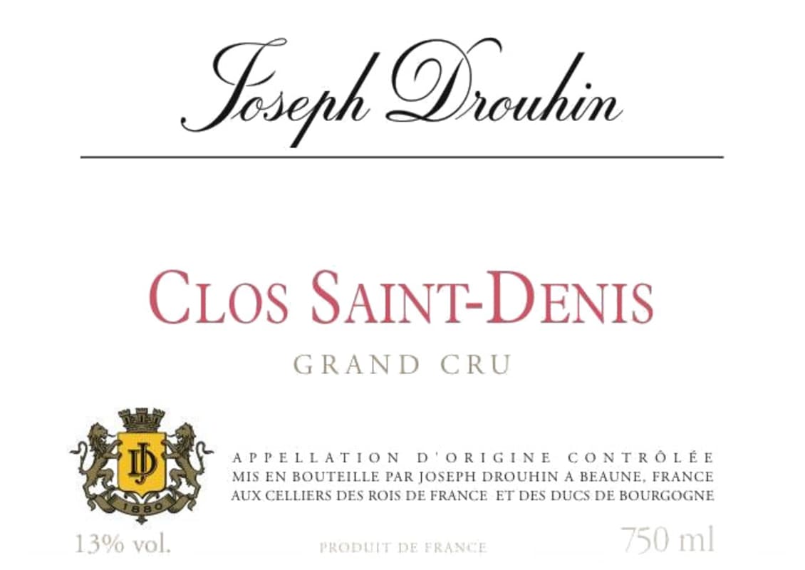 Joseph Drouhin Clos Saint-Denis Grand Cru 2015 Front Label