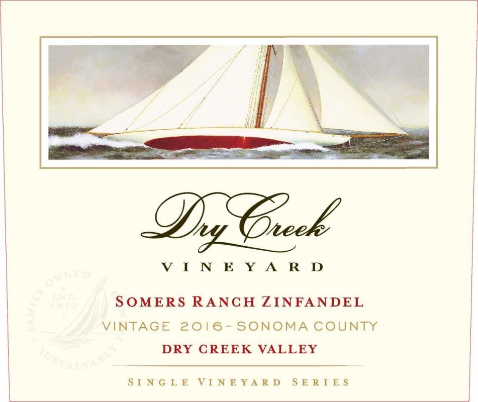 Dry Creek Vineyard Somers Ranch Zinfandel 2016 Front Label