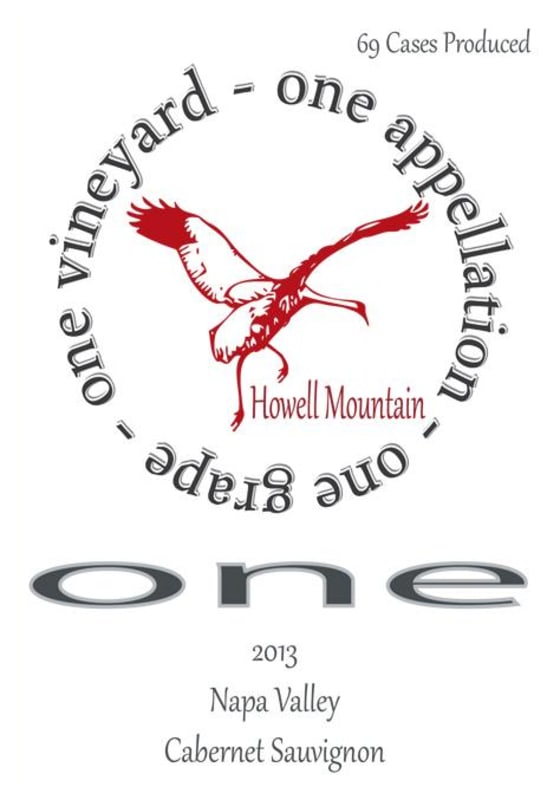 One Howell Mountain Cabernet Sauvignon 2013 Front Label