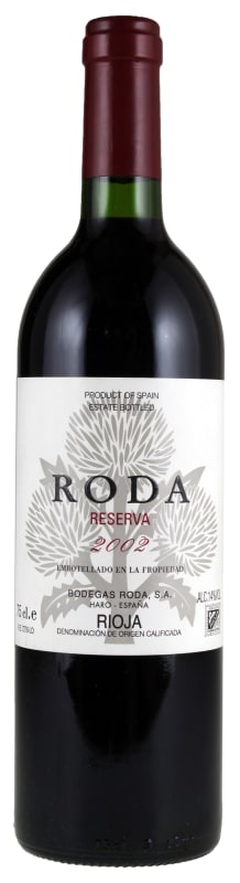 Bodegas Roda Reserva 2002 Front Bottle Shot