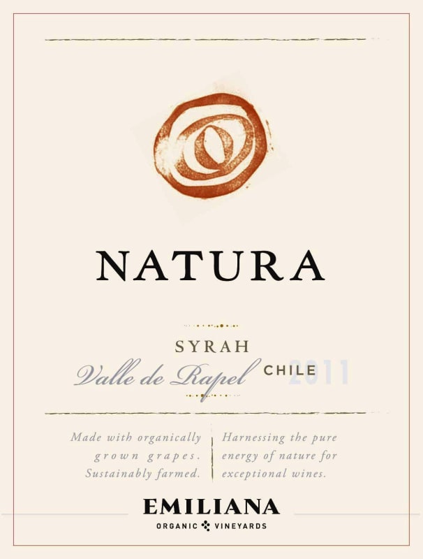 Emiliana Natura Syrah 2011 Front Label