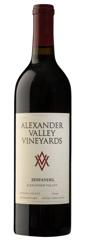 Alexander Valley Vineyards Zinfandel 2017 Front Bottle Shot