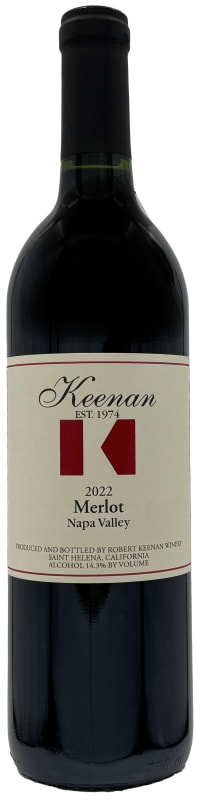 Keenan Napa Valley Merlot 2022 Front Bottle Shot