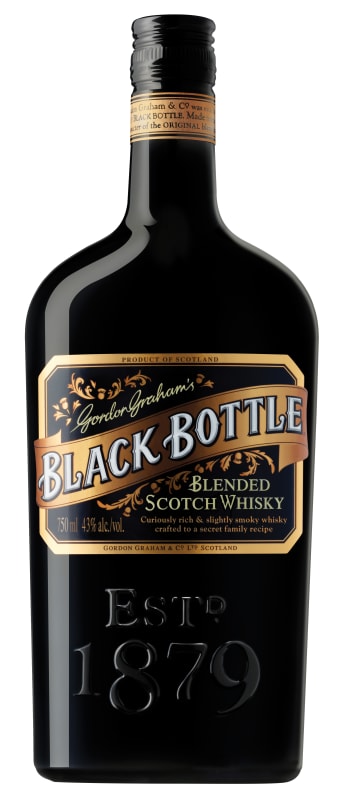 Grahams Black Bottle Scotch Whisky Front Bottle Shot
