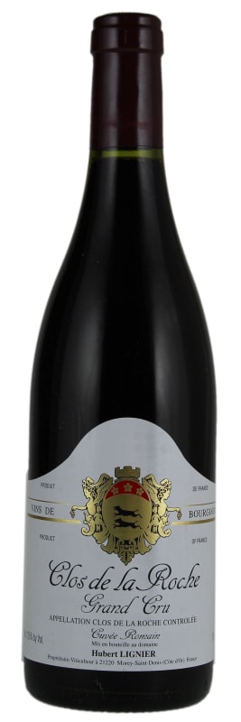 Hubert Lignier Clos de la Roche Grand Cru 2004 Front Bottle Shot