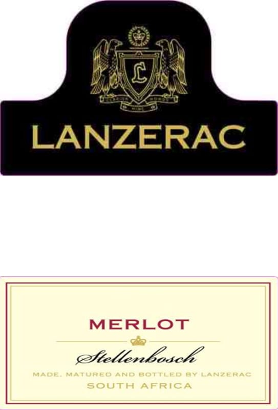 Lanzerac Merlot 2016 Front Label