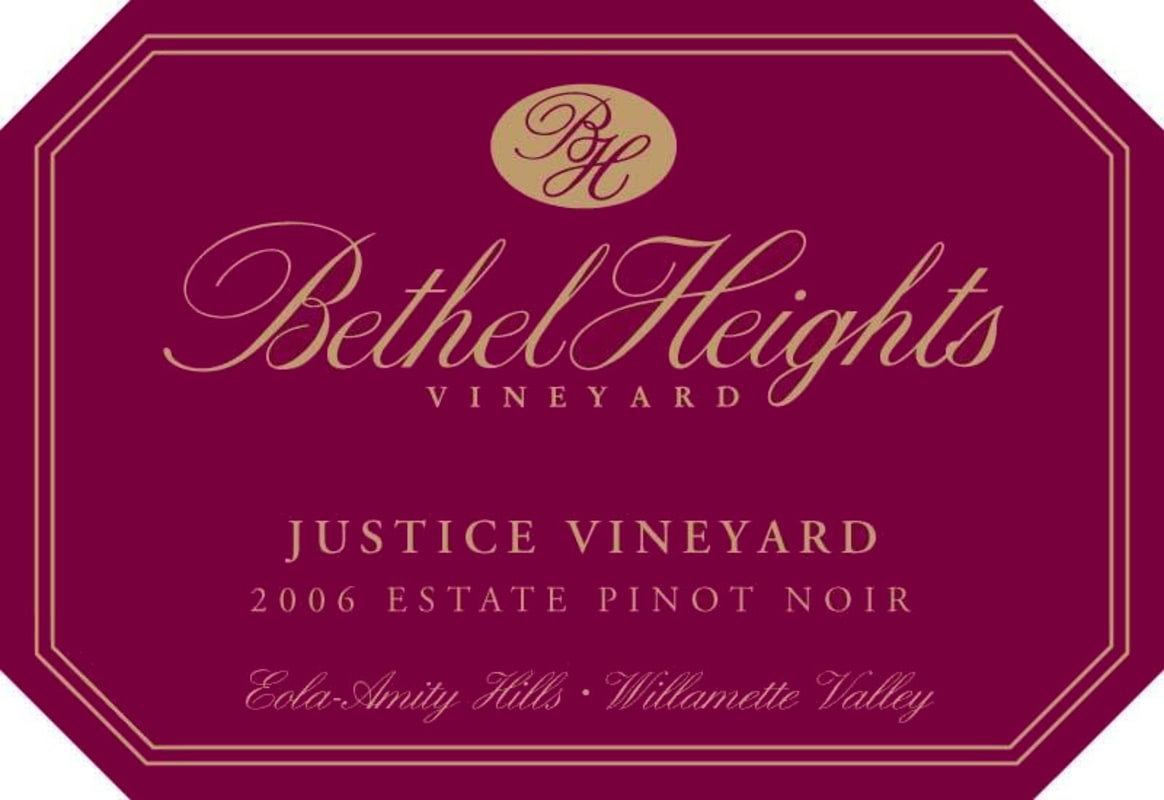 Bethel Heights Justice Vineyard Pinot Noir 2006 Front Label