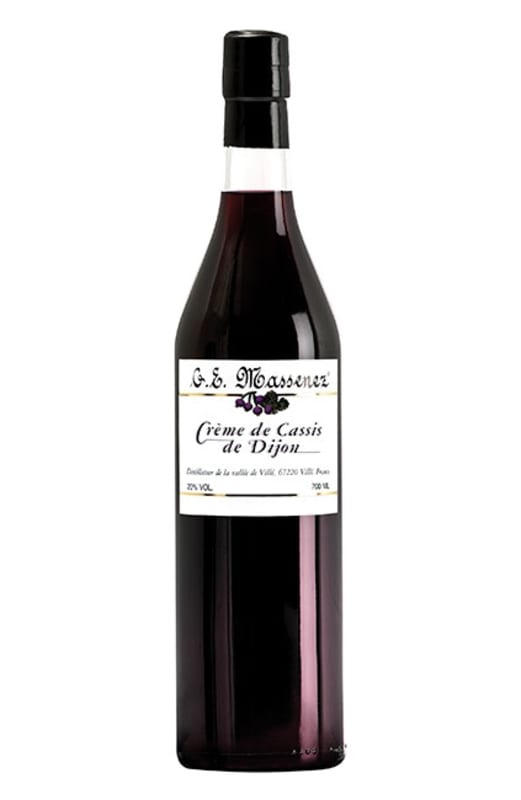 G.E Massenez Creme de Cassis de Dijon Liqueur Front Bottle Shot
