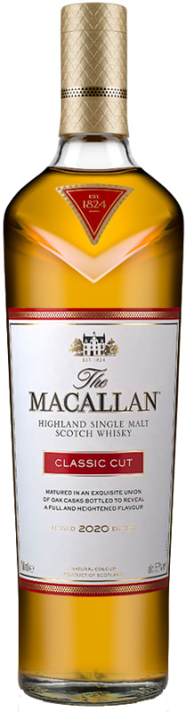 The Macallan Classic Cut Single Malt Scotch Whisky (2020 Edition) Front Bottle Shot