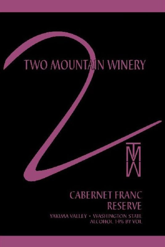 Two Mountain Winery Reserve Cabernet Franc 2008 Front Label