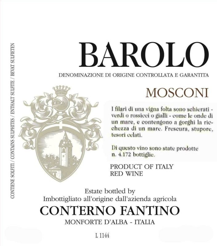 Conterno Fantino Barolo Mosconi Vigna Ped 2005 Front Label