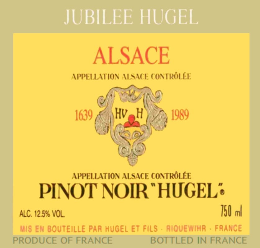 Hugel Jubilee Pinot Noir 2007 Front Label