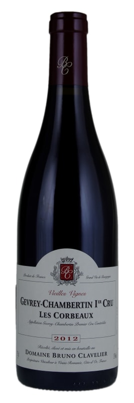 Domaine Bruno Clavelier Gevrey-Chambertin Les Corbeaux Premier Cru 2012 Front Bottle Shot
