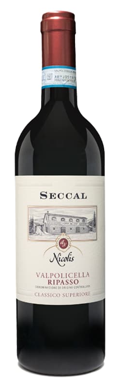 Nicolis Seccal Ripasso Valpolicella Classico Superiore 2019 Front Bottle Shot