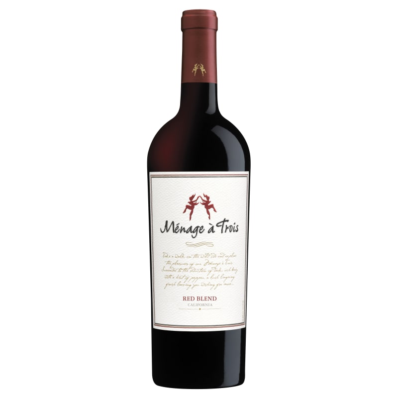 Menage a Trois Red Blend 2019 Front Bottle Shot