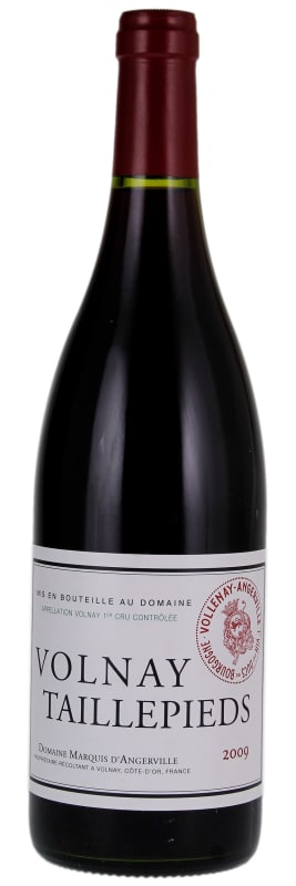 Domaine Marquis d'Angerville Volnay Taillepieds Premier Cru 2009 Front Bottle Shot