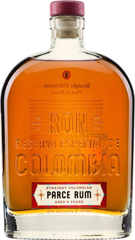Parce 8 Year Rum Front Bottle Shot